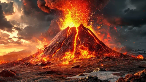 Captivating Volcano Eruption: A Spectacular Display of Nature's Power