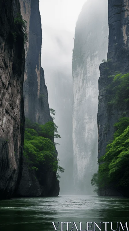 Majestic Mountain Range with Ominous Vibes | Chinese Landscape Style AI Image