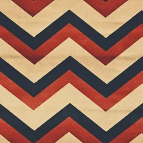 Retro Red White Blue Chevron Pattern
