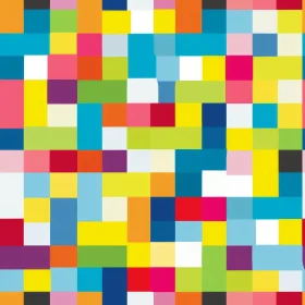 Colorful Square Mosaic Pattern - Visual Confusion Design