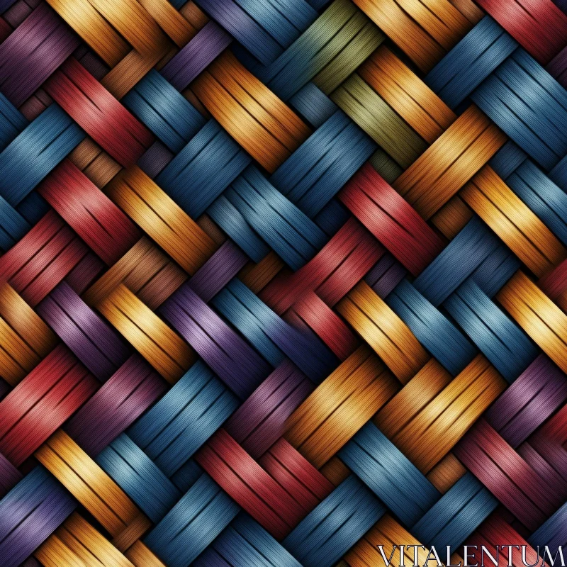 Colorful Woven Fabric Pattern for Websites AI Image