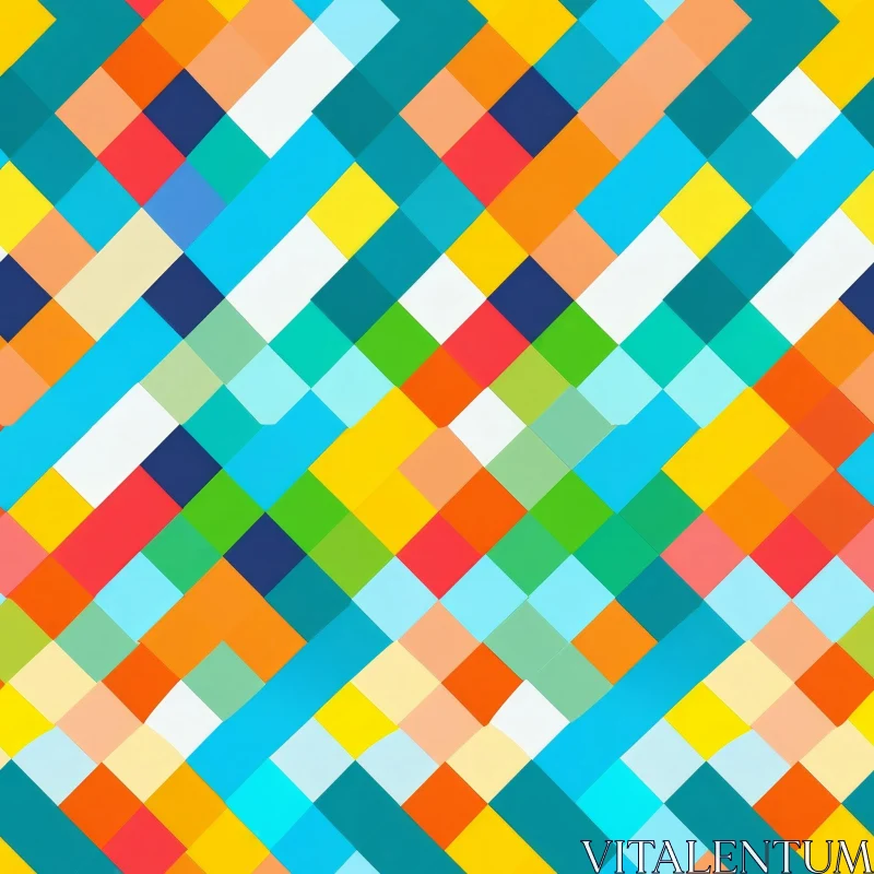 AI ART Colorful Abstract Geometric Pattern - Seamless Design