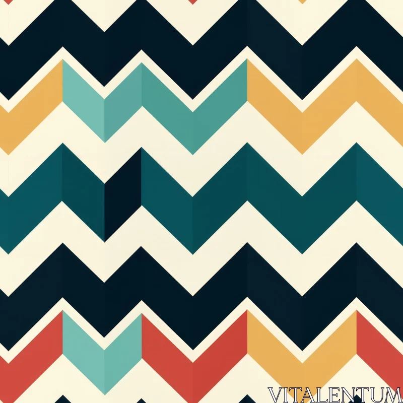 Colorful Chevrons Seamless Vector Pattern AI Image