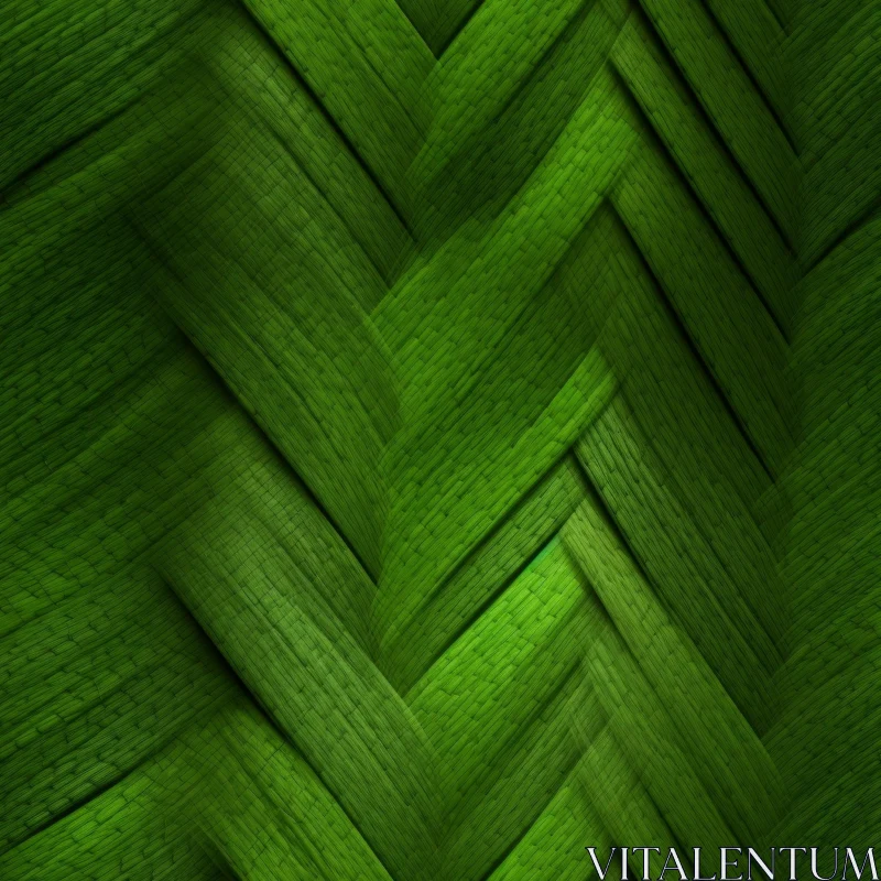 AI ART Green Bamboo Leaves Seamless Pattern
