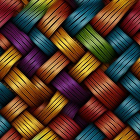 Multicolored Woven Striped Pattern for Backgrounds and Fabric