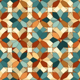 Symmetrical Earth Tones Geometric Pattern - Moroccan Tiles Inspiration