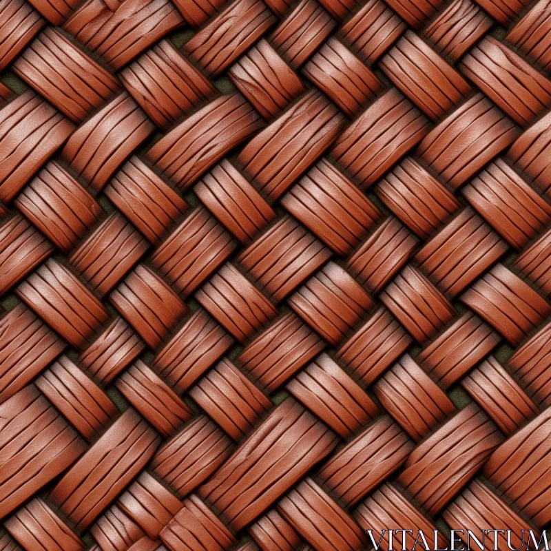 AI ART Brown Wicker Basket Texture - Rustic Wood Weave Pattern