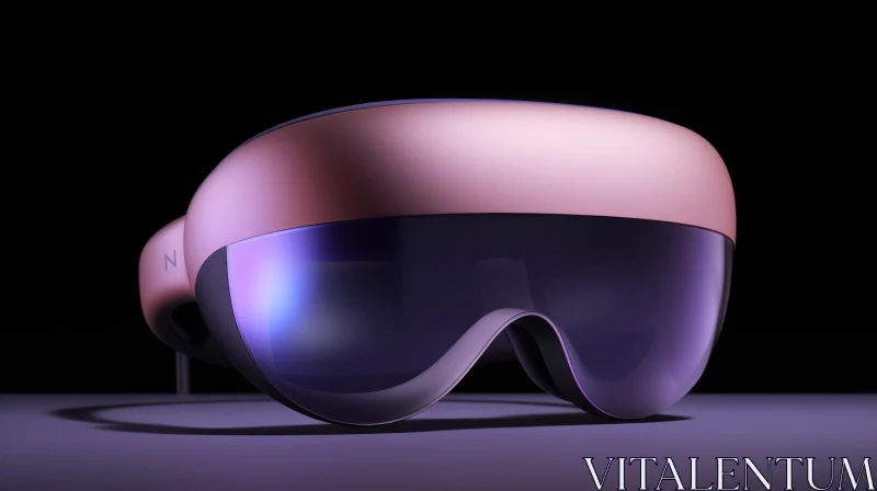 Futuristic Pink and Black Virtual Reality Headset AI Image