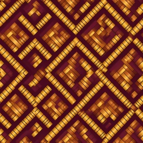 Geometric Gold Diamond Pattern on Red Background
