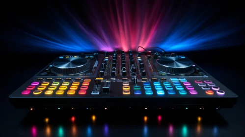 Professional DJ Controller with Colorful Lights