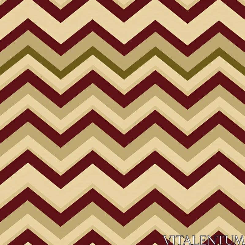 Red, Brown, Beige Chevron Geometric Pattern AI Image