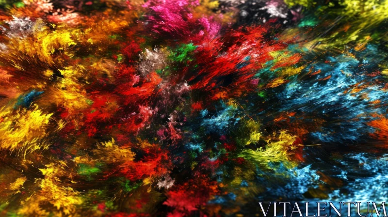 Colorful Abstract Painting | Vibrant Blend of Colors AI Image
