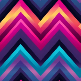 Colorful Chevron Zigzag Pattern on Black Background