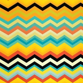 Colorful Zigzag Pattern - Retro Stripes Design