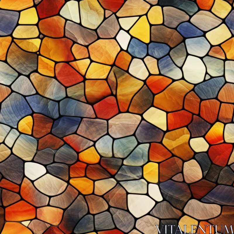 AI ART Colorful Pebbles Seamless Pattern