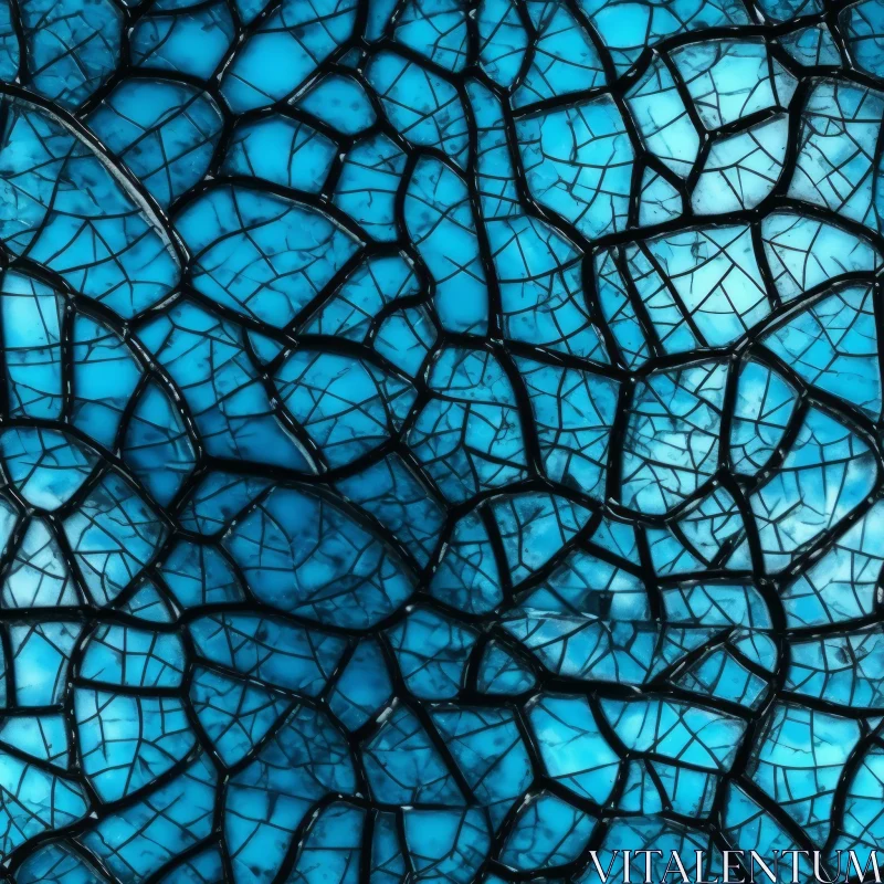 Cracked Blue Glass Texture for Website Backgrounds AI Image