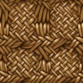 Detailed Wicker Basket Texture for 3D Design