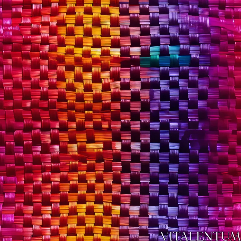 Multicolored Gradient Wickerwork Background AI Image