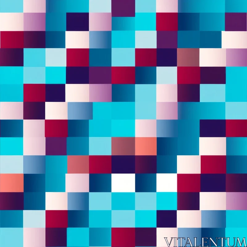 Pixelated Blue Pattern | Seamless Texture Design AI Image