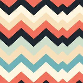 Retro Geometric Zig-Zag Stripes Pattern