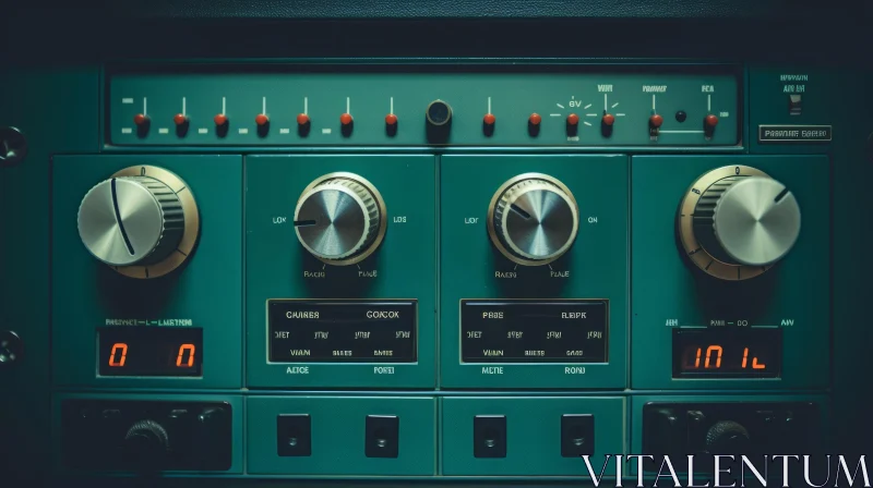 Explore the Intricate Details of an Audio Mixer Control Panel AI Image
