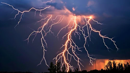 Powerful Lightning Storm: A Captivating Photograph