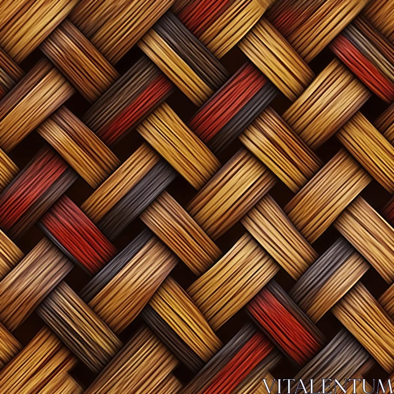 Realistic Wicker Basket Texture for 3D Objects AI Image