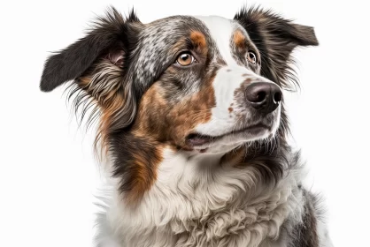 Australian Shepherd Dog Portrait - Minimal Retouching Style
