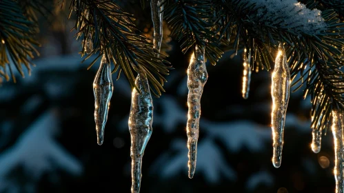 Glistening Icicles: A Captivating Natural Wonder