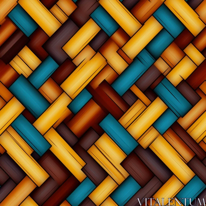 Basket Weave Seamless Pattern - Background Texture Design AI Image