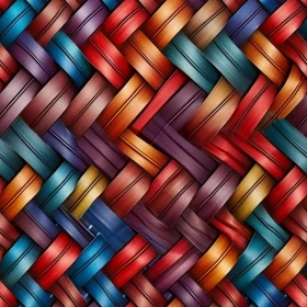 Colorful Woven Leather Straps Geometric Pattern
