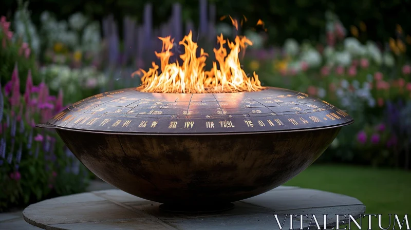 Enchanting Fire Bowl: A Captivating Display of Flames AI Image