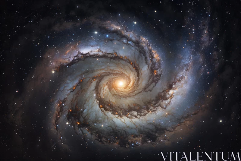 Enchanting Spiral Galaxy: A Captivating Celestial Wonder AI Image