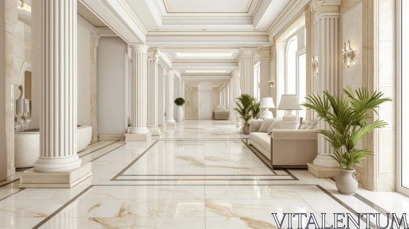 Exquisite Luxury: Marvel at the Opulence of a Hotel Lobby AI Image