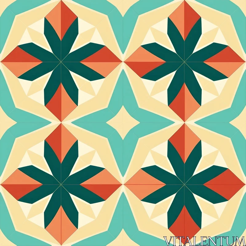 AI ART Moroccan Tiles Seamless Pattern - Traditional Design