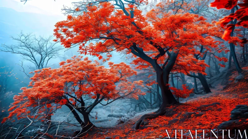 Captivating Autumn Forest Landscape - Serene Fall Beauty AI Image