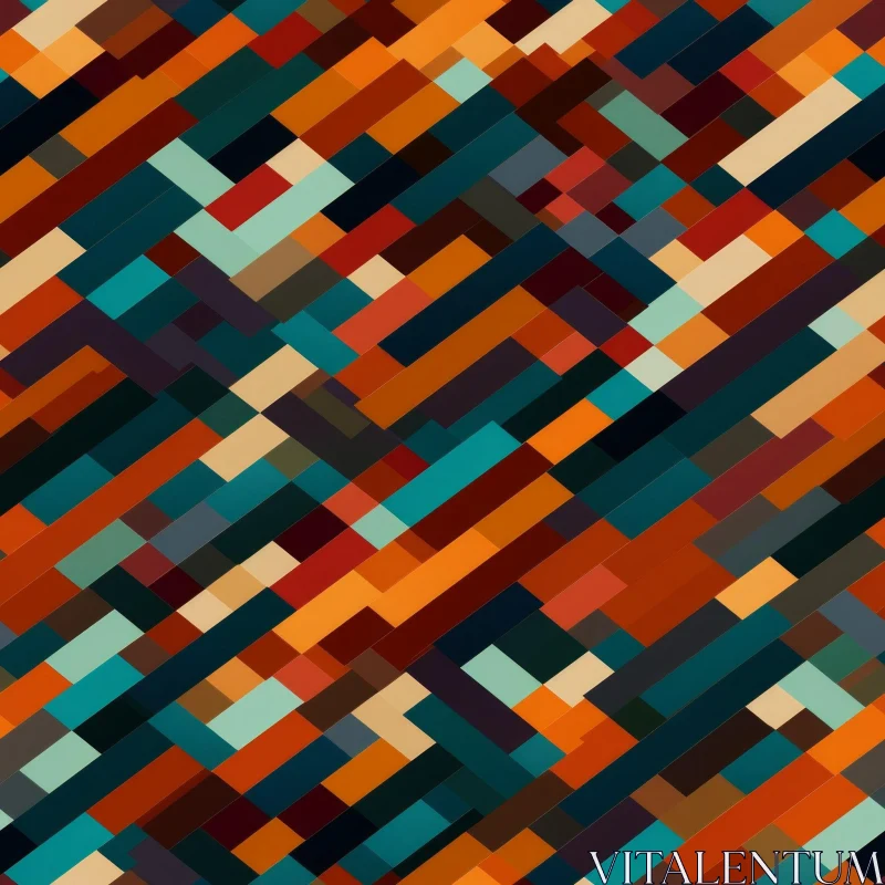 Colorful Geometric Rectangles Pattern - Abstract Design AI Image