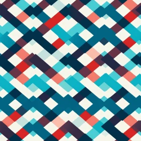 Blue Geometric Diamond Pattern - Seamless Design