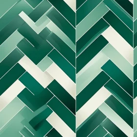 Herringbone Pattern in Green, White, and Gray