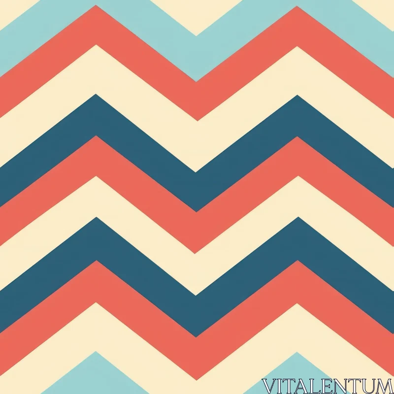 Retro 70s Chevrons Pattern AI Image