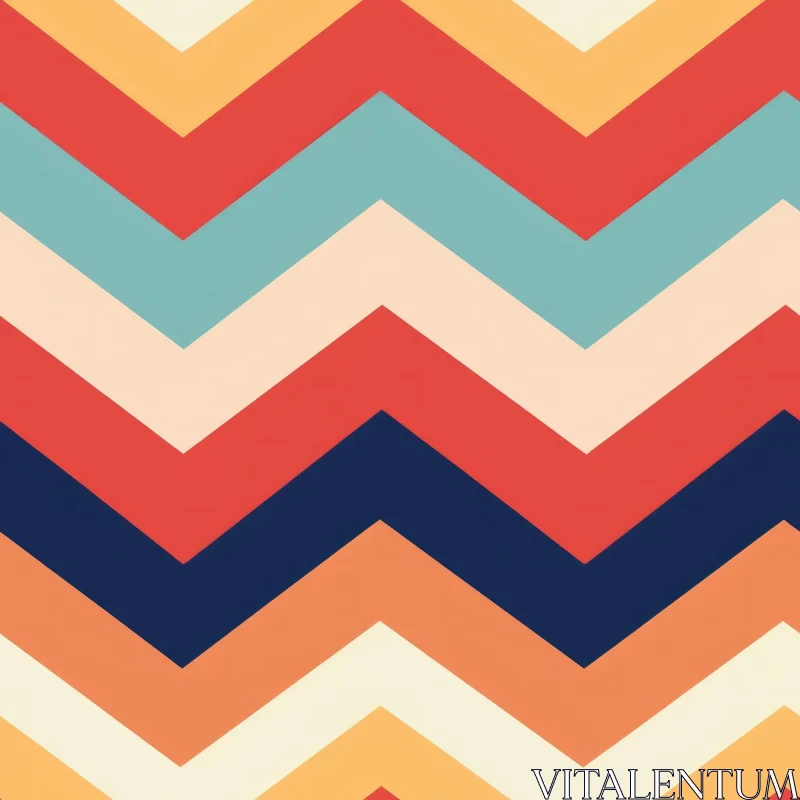 AI ART Retro 70s Chevrons Seamless Vector Pattern