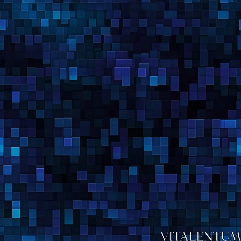 AI ART Blue Pixel Art Grid - Seamless 1024x1024 Pattern