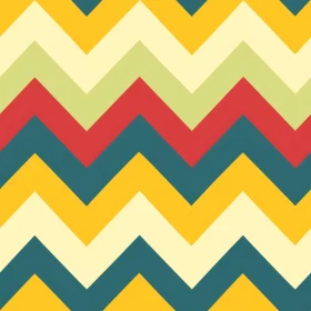 Retro 70s Chevron Vector Pattern - Seamless Design