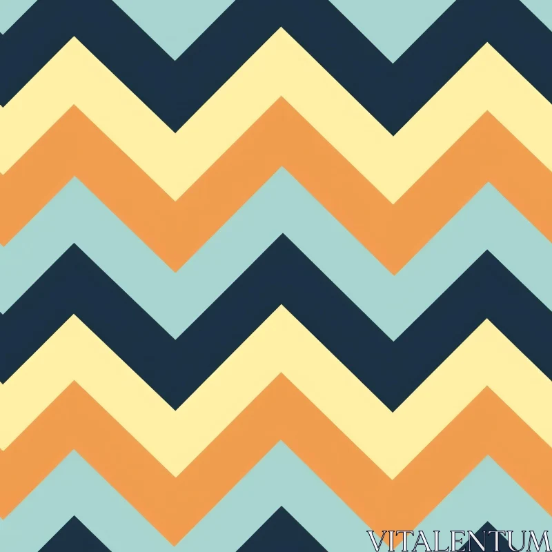 Retro Geometric Chevron Vector Pattern AI Image