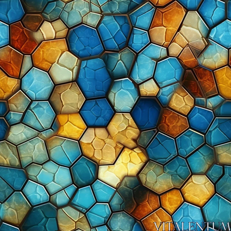 Stained Glass Mosaic Texture AI Image
