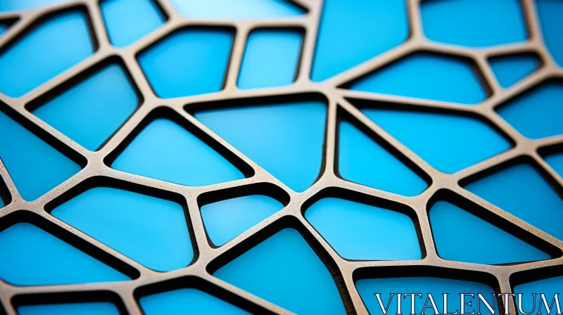 Blue and Brown Abstract Net Background AI Image