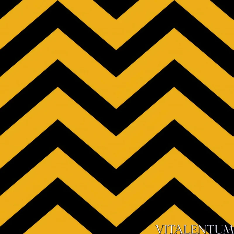 Bold Chevron Zigzag Pattern in Yellow and Black AI Image