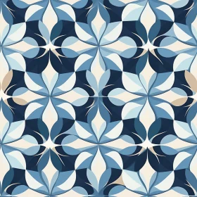 Elegant Blue and White Floral Pattern