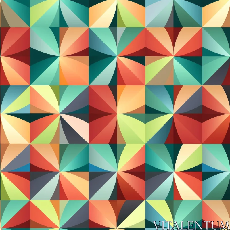 Hexagon Triangle Gradient Pattern AI Image