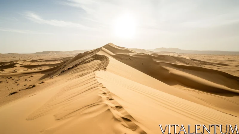 Sahara Desert Sand Dunes - Serene Nature Photography AI Image